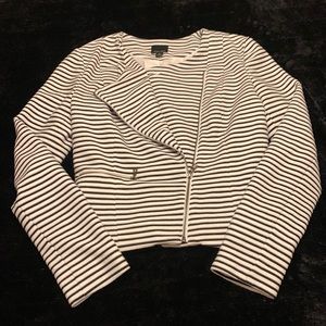 Black & White Blazer | Fitted Jacket | Small